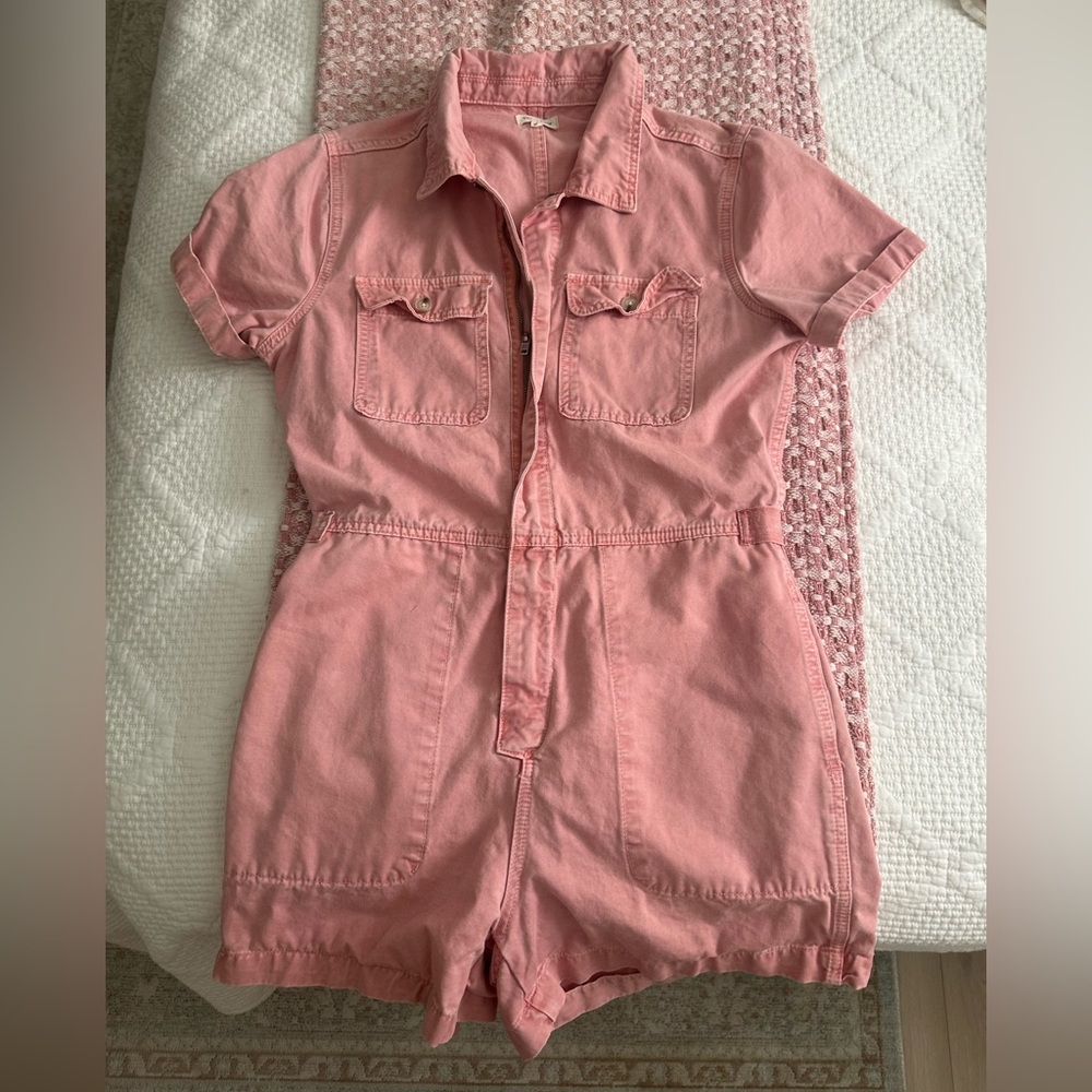 Pink Short Sleeve Romper